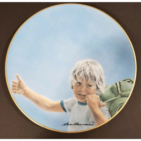 THURSDAY'S Child Plate by Leon Barnad 1980 Limited Edition Wall Decor Plate - Picture 1 of 9